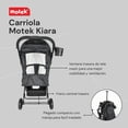 thumbnail image 4 of Carriola Bebé Motek Kiara Plegable Ligera Compacta Viaje Negro, 4 of 6