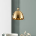 thumbnail image 3 of Aiwen Gold Finish Dome Shade Pendant Light Unique Kitchen Island Hanging Lamp Fixture, 3 of 8