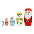 thumbnail image 1 of Regalos de Navidad Matryoshka de madera lindo de Papá Noel de 5 capas para escritorio de oficina en casa Likrtyny juguetes de los niños, 1 of 3
