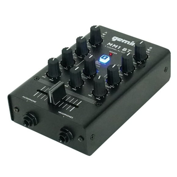 Gemini MM1BT MM1BT 2 Canaux DJ Mixer avec Entrée Bluetooth
