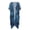 Blue Palm Leaf Print, variant on Floral and Leaf Design Bathing Suit Cover Up High Quality Fabrics Lightweight Free Size Long Kimono Cover Ups for Swimwear Women for Womens