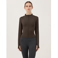 thumbnail image 2 of ORUYROP Veste de Course Légère Extensible pour Femmes avec Fermeture Éclair Complète et Trous pour les Pouces, 2 of 6