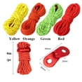thumbnail image 2 of 4pcs/set 4meters Length Diameter 4mm 6Colors Hiking Camping Equipment Paracord Cord Survival kit Lanyard Tent Ropes Paracords 550 Rope GREEN, 2 of 8