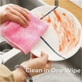 thumbnail image 3 of 20 Counts Soft Absorbent Microfiber Cloth，Lint-Free Streak-Free Cleaning Cloths，Reusable and Washable Kitchen Rags，Bamboo Pulp Fiber Cleaning Towels, 3 of 4