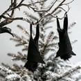 thumbnail image 6 of 12.6 Inch Upside Down Hanging Bat Halloween Decorations, Realistic Black Felt Bat Ornaments, Spooky Indoor Outdoor Decor Supplies for Indoor Outdoor House Yard Halloween Party, 6 of 7