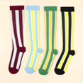 thumbnail image 1 of CNKOO 4-Pack Sports Compression Socks  Long Knee-High Running Support Socks  Sports Compression Leg Socks  Striped Fashion Socks For Women, 1 of 5