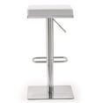 thumbnail image 5 of Bari White Stainless Steel Adjustable Barstool, 5 of 5