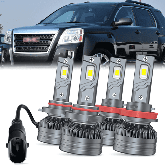 9005 H11 LED Headlight Bulbs for GMC Terrain 2010 2011 2012 2013 2014 2015 2016 2017 2018 High&Low Beam 4pcs