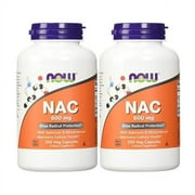 Now Foods NAC, 600 mg, 250 Veg Capsules, 2 Pack