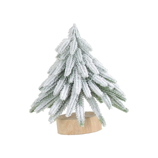 Mini árbol de Navidad, adorno de mesa para árbol de Navidad artificial, el mejor regalo de Navidad. con nieve blanca S