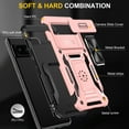thumbnail image 2 of Case for Google Pixel 8 Pro, Sliding Lens Camera Cover Protection Ring Kickstand Compatible with Magnetic Car Mount Military Grade Hybrid Rugged PC Soft TPU Shockproof Case, Rosegold, 2 of 7