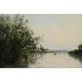 thumbnail image 2 of Stanislas Lépine 18x13 Gold Ornate Wood Frame and Double Matted Museum Art Print Titled - La Seine in Saint-Ouen, 2 of 4