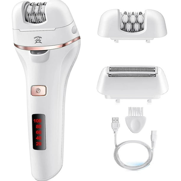 Epilator For Women, 2 In 1 Epilators Hair Removal For Women With Epilator  Head & Shaver Head, Cordless Electric Shaver, Painless Wet And Dry Hair  Remo 