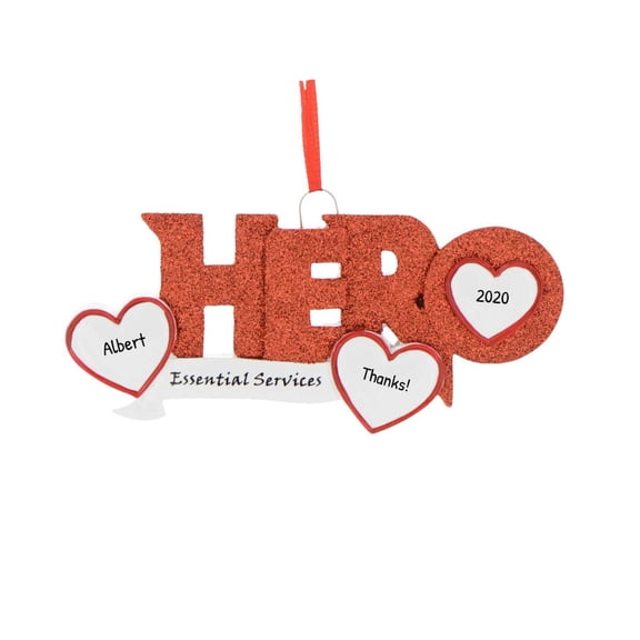 Personalized Essential Worker Ornament - Hero Ornament, Pandemic Ornament, Healthcare Ornament, Employee Appreciation Gifts, Mail Carrier Ornament, Thank You Gift - Free Customization