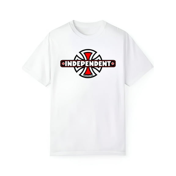 Men's INDEPENDENT Graphic T-Shirt - Soft 100% Cotton Casual Tee with Eye-Catching Print Design, Short Sleeve, Round Neck, Perfect for Casual Attire or Gifting