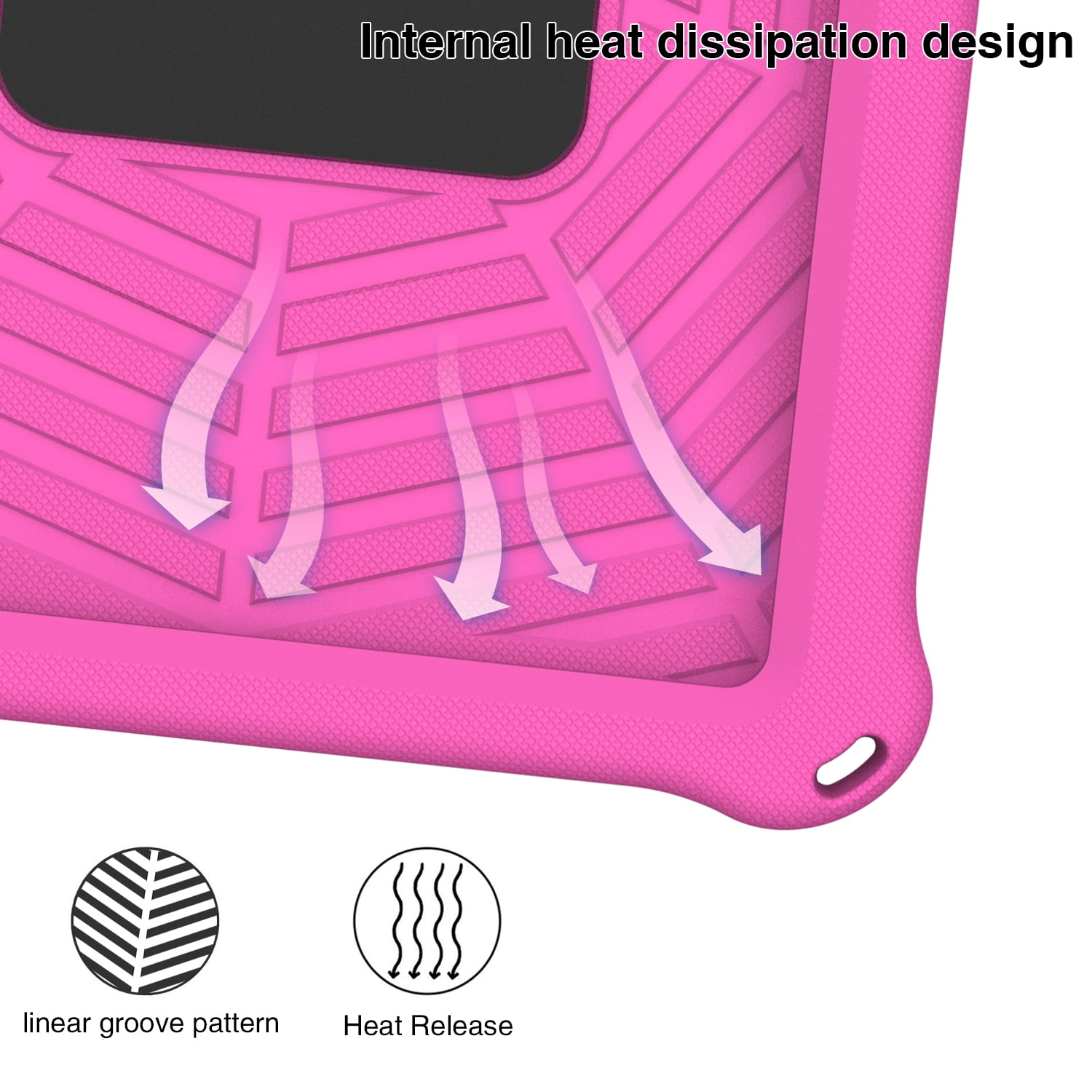 Dteck Rugged Case for Apple iPad (10th generetaion) 10.9-inch 2022, Shockproof Drop Protection Cover with 360 Rotatable Kickstand Shoulder Strap Pencil Holder for 10.9" iPad 10th Gen Case 2022,Rose