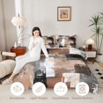 thumbnail image 3 of Homewish Aesthetic Brown Geometric Queen Comforter Set,Retro Abstract Art Comforter Sets Queen,Reversible,3pcs,1 Comforter and 2 Pillowcases, 3 of 7