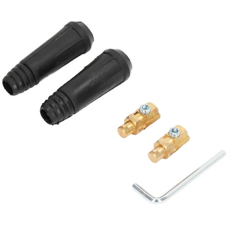 

Welder Quick Fitting Plug Welding Cable Connectors Non Shedding 200A Good Insulation Brass + Rubber With Hex Key For TIG
