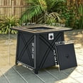 thumbnail image 3 of Outsunny Table de Foyer au Propane Carré de 28 Pouces avec Housse Imperméable 40 000 BTU, 3 of 7