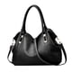 thumbnail image 1 of Bolso de mano para mujer, de piel sintética suave, grande, moderno, para el trabajo, compras, viajes, uso diario. Negro, 1 of 9