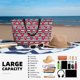 thumbnail image 5 of Fotbe Hearts And Lines Bolsa de Viaje para Playa - Resistente al Agua, Bolsa Tote de Gran Capacidad y Ligera con 7 Bolsillos para Mujeres y Hombres, 5 of 7