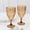 Amber Gold, variant on Balsa Circle 12 Dusty Blue 11oz Vintage Diamond Cut Plastic Wine Glasses Wedding Supplies