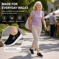 thumbnail image 6 of Qaltryn Wide Toe Sneakers for Women Breathable Mesh Slip-On Sneakers with Adjustable Strap Lightweight Comfort Sneakers Cushion Casual Womens Walking Shoes Non Slip Sole for Everyday Wear, 6 of 9