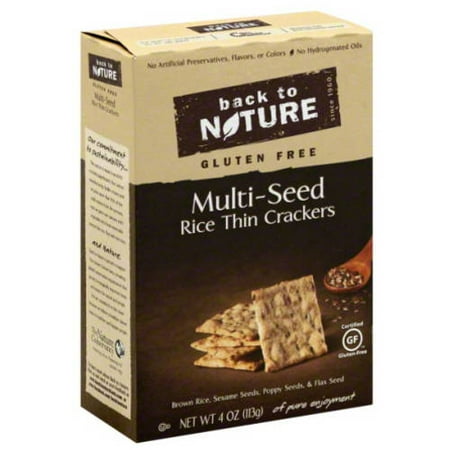 Back to Nature Gluten Free Multi-Seed Rice Thin Crackers  4 oz  (Pack of 12)