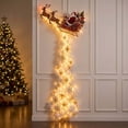 thumbnail image 2 of Christmas Magic Trail Wall Light, Santa Sleigh Reindeer Hanging Decoration, Outdoor Indoor Holiday Decor for Living Room Door, 2 of 6