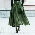 thumbnail image 2 of Sngxgn Skirts for Women Pleated Skirts with High Waisted(Green,L), 2 of 5