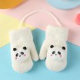 thumbnail image 2 of Yanyanz Gloves Mittens, Kid's Winter Gloves Children Stretchy Warm Gloves Boys Or Girls Knit Gloves, Gloves White One Size, 2 of 8