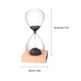 thumbnail image 3 of Magnetic Hourglass under $5! Yrmaups Magnetic Hourglass with Iron Powder, Glass Sand Timer with Wood Base, Desk Decoration, Office Gift, Decorative Timer, No Timing Function, 3 of 9