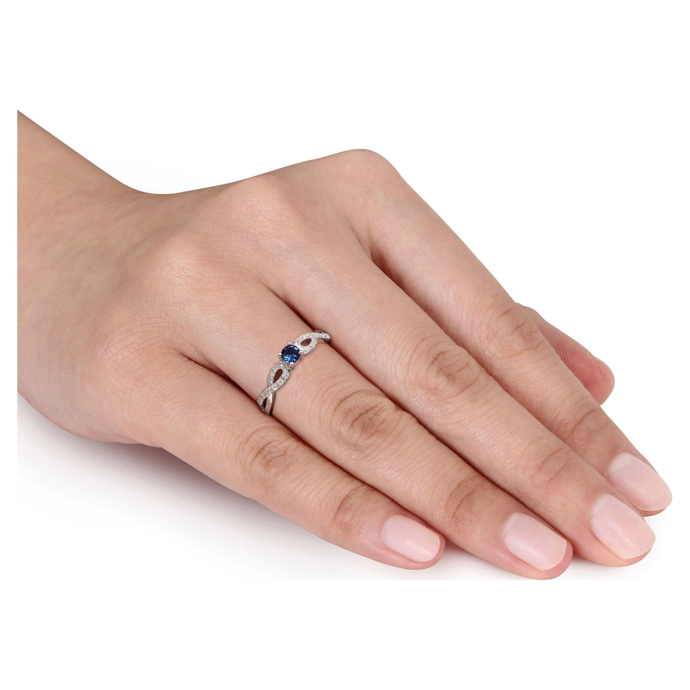 Everly Women's Created Sapphire Sterling Silver Ring
