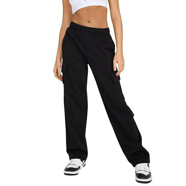 "Women's Solid Color Casual Drawstring Cargo Pants Versatile Comfortable Long Trousers" Fall Work Clothes for Women Women Petite Pants Casual Cropped Pants for Women Casual Petite Women Pants Casual
