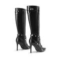 thumbnail image 4 of DREAM PAIRS Women's Metallic Stiletto Heeled Knee High Boots Sexy Fashion Pointed Toe Dress Boots with Stud and Zipper Tassel, 4 of 7