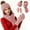 Pink, variant on feimajia Solid Knitted Hat Three-piece Set for Winter Warm and Cold-proof Thick Outdoor Wool Hat Scarf Gloves Set