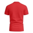 thumbnail image 5 of Mens Fashion Polo Shirts Cotton Classic Short Sleeve Thermal Button Shirt with Pocket Red M, 5 of 5