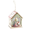 thumbnail image 1 of Christmas Supplies Wooden Luminous Colorful Hut Christmas Decorations Wooden House Hanging Christmas Tree Pendants, 1 of 2
