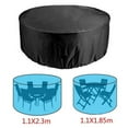 thumbnail image 3 of Outdoor Garden Furniture Round Cover,Table Chair Waterproof Cover,Patio Rain Snow Dustproof Cover142x68cmblack, 3 of 5