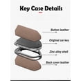 thumbnail image 4 of Key Fob Cover Compatible with Kia K5 2026 Sportage 2025 2024 2023 Telluride Carnival Sorento EV5 EV6 EV9 Metal & Leather Car Key Case,Black-A,Keychain-A-Black, 4 of 6