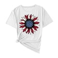 thumbnail image 1 of Camisas de Manga Corta para las Mujeres Moda Casual Impresión Cuello Redondo Suéter Tee Blusas, 1 of 7