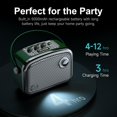 thumbnail image 4 of Portable Bluetooth Speaker Wireless Powerful Deep Bass Loud Stereo Sound Cute Fashion Style Vintage Decor Speakers with Subwoofer DSP Support TWS/USB/AUX for Home Desk Accessories Party Outdoor, 4 of 4