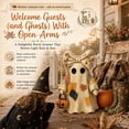 thumbnail image 5 of Vintage Halloween Decor Resin 4" - Light Up Ghost Statue & Pumpkin Lantern for Mantel Shelf & Entryway, 1 Pack Available, 5 of 6