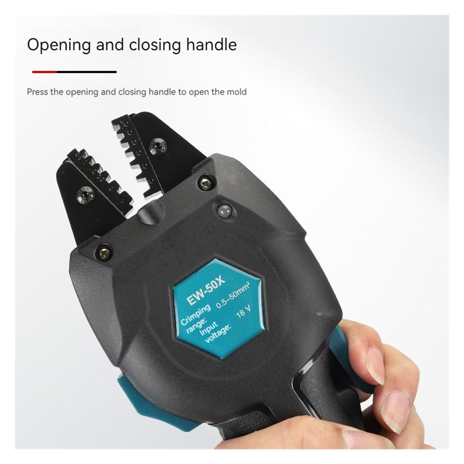 18V Electric Crimping Tool Terminal Pre-insulated Tube Type Bare Terminal Crimping Portable Tool Rechargeable Crimping 16KN ,Power Tools