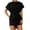 Black, variant on Essentials Womens Tees Tops Basic Shirts Summer Short Sleeve Casual Tie Front Breathable Round Neck Dressy Blouse Black L