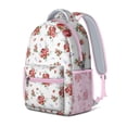 thumbnail image 3 of Romantic Rose and Peony Pattern Bookbag - Lightweight School Backpack with Padded Straps, 3 of 6
