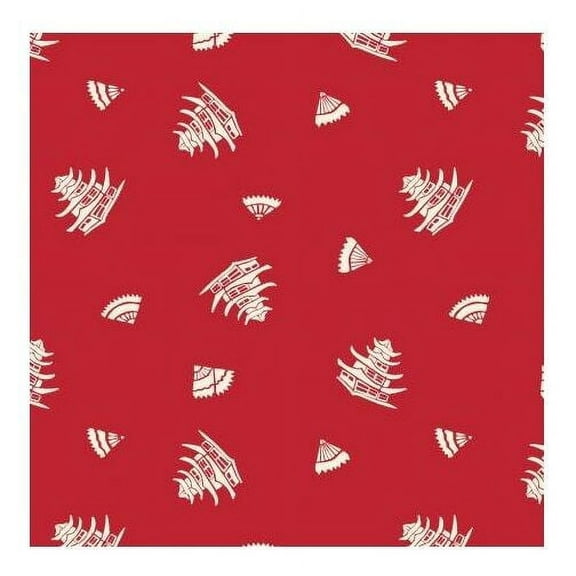 Mary Fons China House Red 100% Cotton Fabric By The Yard