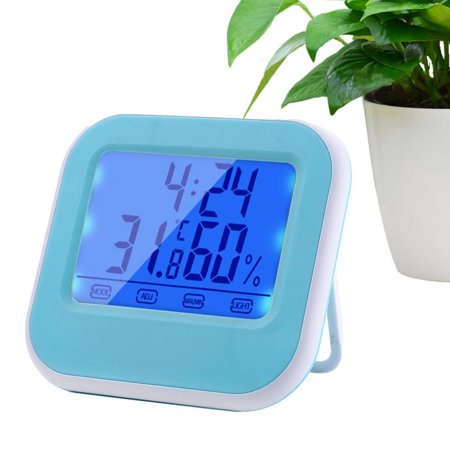 

Ipretty Indoor Hygrometer Indoor Hygrometer with Touchscreen LCD Backlight Digital Temperature Humidity Monitor for Living Room Office Room intensely