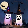 thumbnail image 1 of De Farolillos Colgantes De Fantasma De Halloween, Lámpara De Sombrero De Mago, Luces De Cara De Fantasma, Sombrero De Bruja Brillante Que Funciona Con Batería Para Decoración De Jardín 2 Uds. Yuarrent HA037307-00, 1 of 6