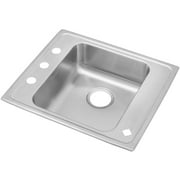 Elkay Drkad222040fr 22" Single Basin Drop In Stainless Steel Utility Sink - 4 Faucet Holes
